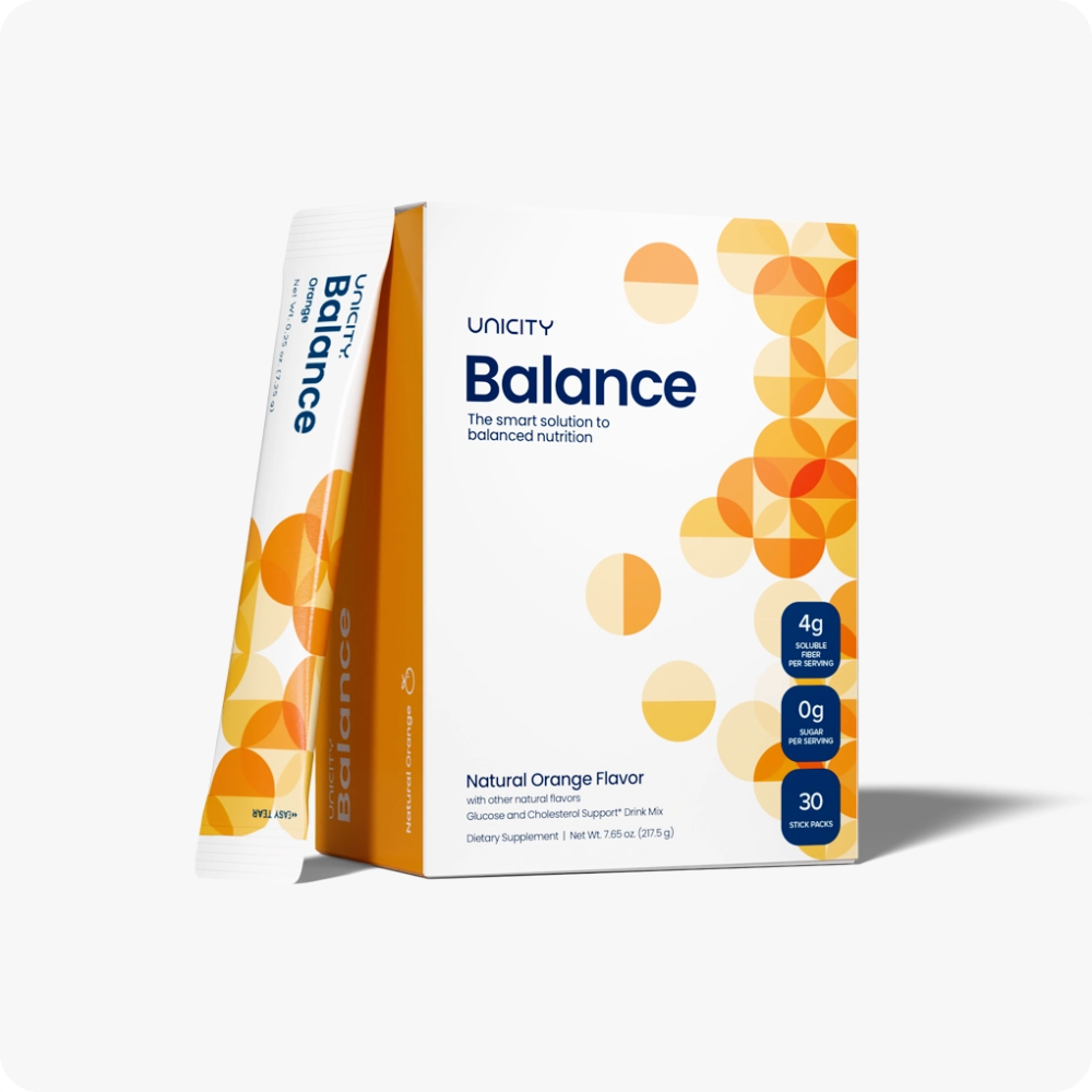 Balance orange fiber drink mix box